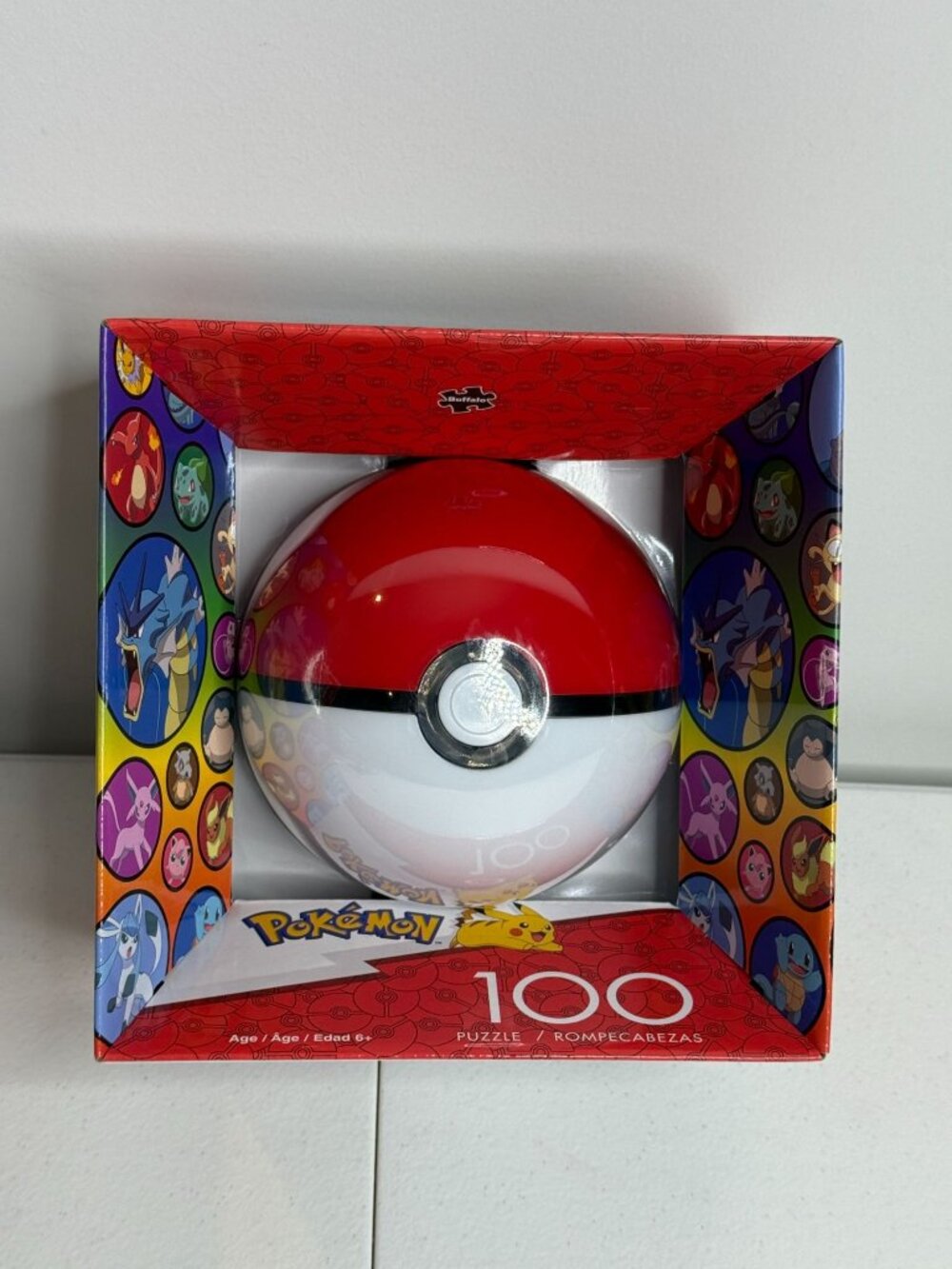 Pokemon Pokeball 100 Piece Puzzle Pikachu Eevee Charizard Buffalo Games